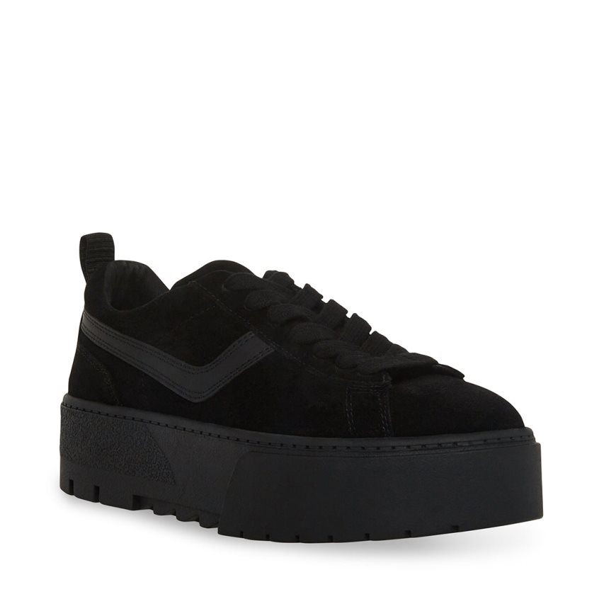 Zapatos Plataforma Steve Madden Rorri Gamuza Mujer Negras | ES DN0ES1